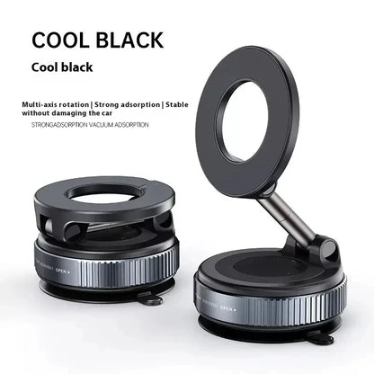 Strong Magnetic Car Phone Holder Foldable Design 360° Adjustable Vacuum Mount for Car/Desk/Bathroom/Universal Use